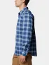 Columbia Silver Ridge Utility Lite Plaid Long Sleeve Shirt Férfi Ing 433-Mountain Blue