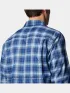 Columbia Silver Ridge Utility Lite Plaid Long Sleeve Shirt Férfi Ing 433-Mountain Blue