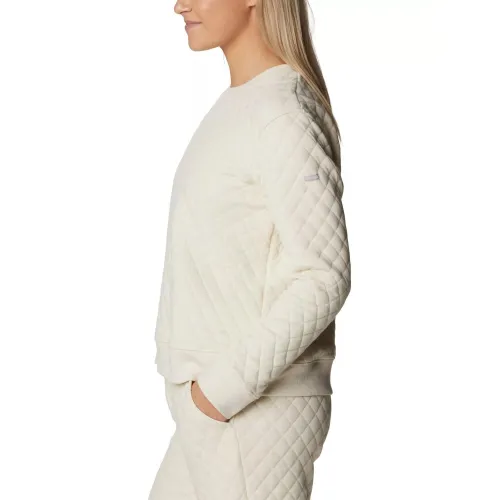 Columbia Columbia Lodge Quilted Crew Női Pulóver 191-Chalk
