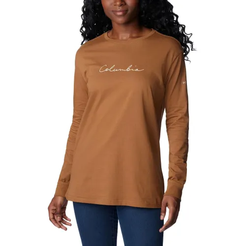 Columbia North Cascades Long Sleeve Tee Női Hosszú ujjú póló 224-Camel Brown