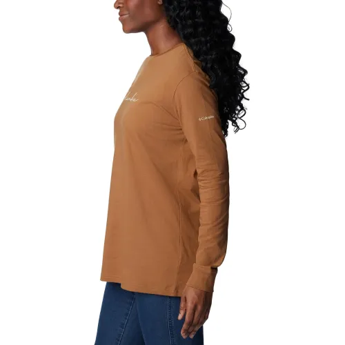 Columbia North Cascades Long Sleeve Tee Női Hosszú ujjú póló 224-Camel Brown