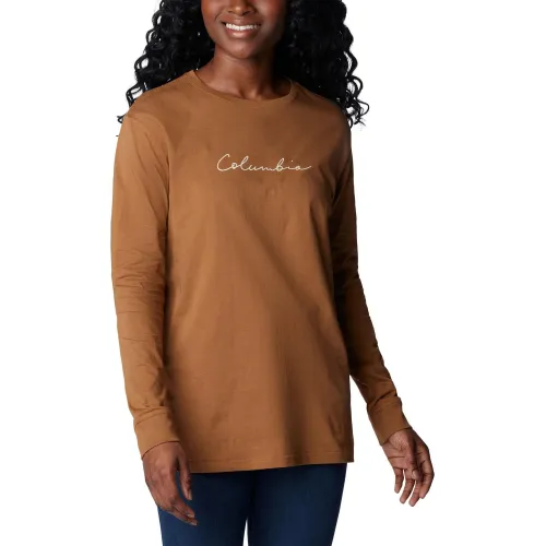 Columbia North Cascades Long Sleeve Tee Női Hosszú ujjú póló 224-Camel Brown