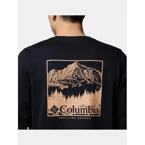 Columbia CSC Seasonal Logo Long Sleeve Tee Férfi Hosszú ujjú póló 007-Black