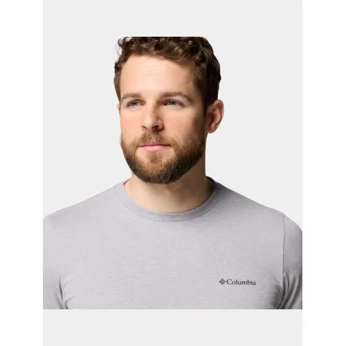 Columbia CSC Seasonal Logo Long Sleeve Tee Férfi Hosszú ujjú póló 040-Columbia Grey Heather