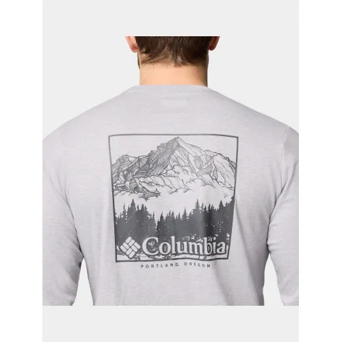 Columbia CSC Seasonal Logo Long Sleeve Tee Férfi Hosszú ujjú póló 040-Columbia Grey Heather