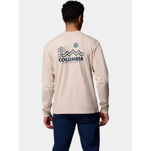 Columbia CSC Seasonal Logo Long Sleeve Tee Férfi Hosszú ujjú póló 280-Dark Stone