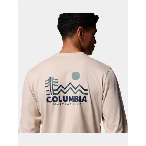 Columbia CSC Seasonal Logo Long Sleeve Tee Férfi Hosszú ujjú póló 280-Dark Stone