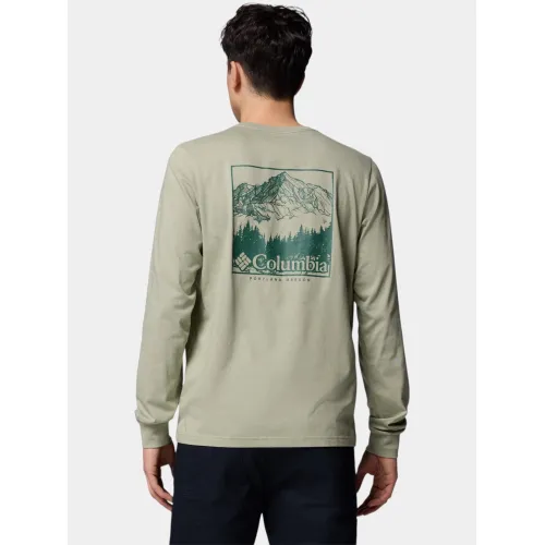 Columbia CSC Seasonal Logo Long Sleeve Tee Férfi Hosszú ujjú póló 348-Safari