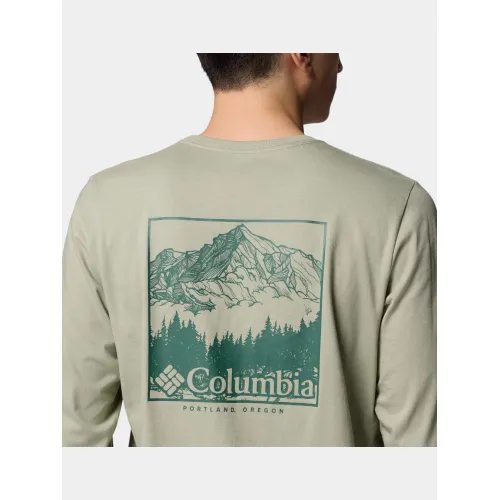 Columbia CSC Seasonal Logo Long Sleeve Tee Férfi Hosszú ujjú póló 348-Safari