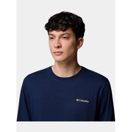 Columbia CSC Seasonal Logo Long Sleeve Tee Férfi Hosszú ujjú póló 469-Collegiate Navy
