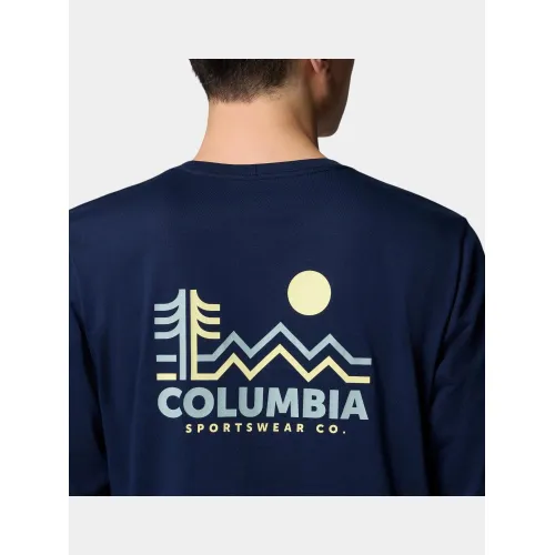 Columbia CSC Seasonal Logo Long Sleeve Tee Férfi Hosszú ujjú póló 469-Collegiate Navy