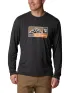 Columbia Tech Trail Long Sleeve Graphic Férfi Sport felső 014-Black