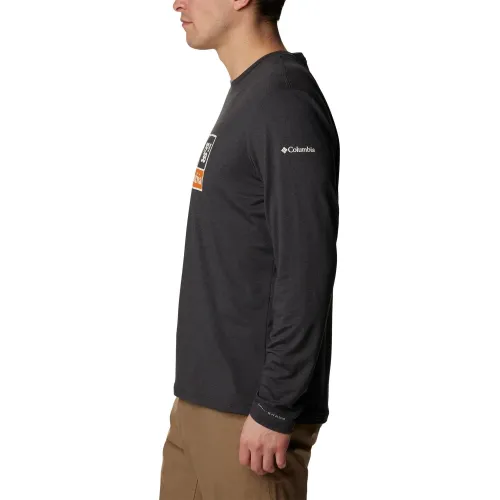 Columbia Tech Trail Long Sleeve Graphic Férfi Sport felső 014-Black