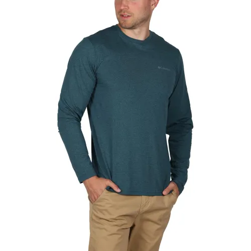 Columbia Tech Trail Long Sleeve Graphic Férfi Sport felső 414-Night Wave