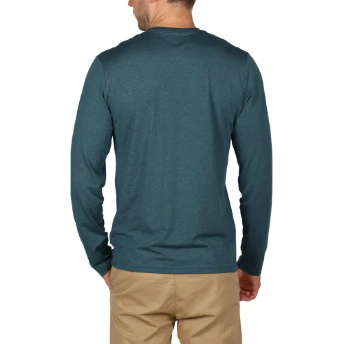 Columbia Tech Trail Long Sleeve Graphic Férfi Sport felső 414-Night Wave