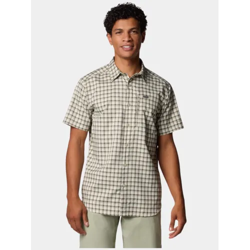 Columbia Silver Ridge Utility Lite Novelty Short Sleeve Shirt Férfi Ing 348-Safari