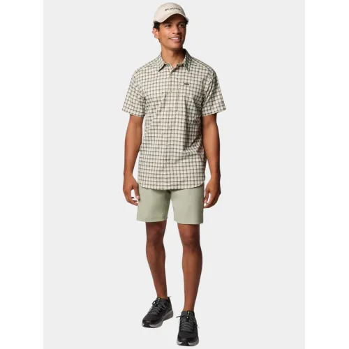 Columbia Silver Ridge Utility Lite Novelty Short Sleeve Shirt Férfi Ing 348-Safari