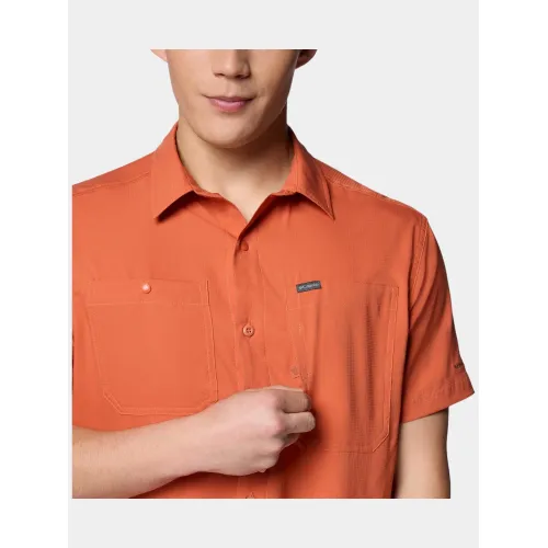 Columbia Silver Ridge Utility Lite Short Sleeve Shirt Férfi Ing 851-Tuscan