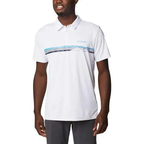 Columbia Columbia Hike Novelty Polo Columbia Columbia Hike Novelty Polo Férfi Galléros póló 100-White