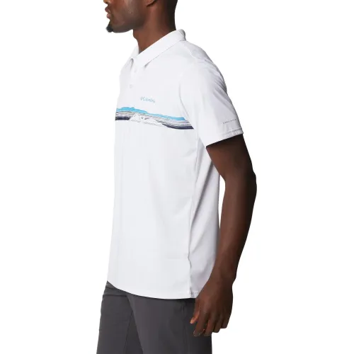 Columbia Columbia Hike Novelty Polo Columbia Columbia Hike Novelty Polo Férfi Galléros póló 100-White