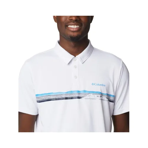 Columbia Columbia Hike Novelty Polo Columbia Columbia Hike Novelty Polo Férfi Galléros póló 100-White