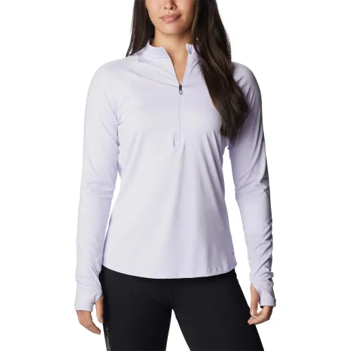 Columbia W Endless Trail 1/2 Zip Mesh Long Sleeve Női Polár, Softshell, Középréteg 568-Purple Tint