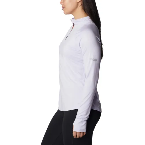 Columbia W Endless Trail 1/2 Zip Mesh Long Sleeve Női Polár, Softshell, Középréteg 568-Purple Tint