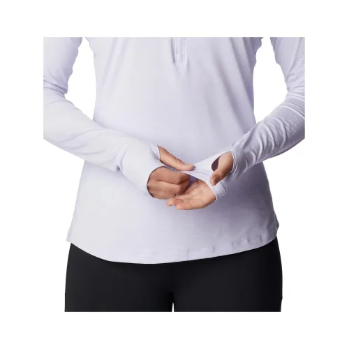 Columbia W Endless Trail 1/2 Zip Mesh Long Sleeve Női Polár, Softshell, Középréteg 568-Purple Tint