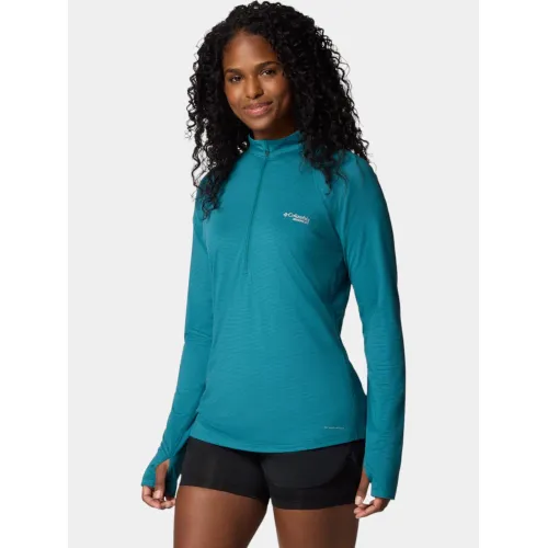 Columbia W Endless Trail 1/2 Zip Mesh Long Sleev Női Polár, Softshell, Középréteg 364-River Blue