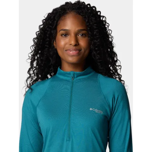 Columbia W Endless Trail 1/2 Zip Mesh Long Sleev Női Polár, Softshell, Középréteg 364-River Blue