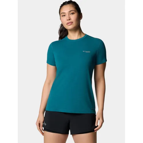 Columbia W Endless Trail Running Tech Tee Női Fitness felső 364-River Blue