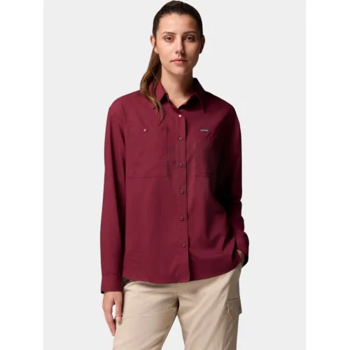 Columbia Silver Ridge Utility Long Sleeve Shirt Női Ing, Blúz 624-Rich Wine