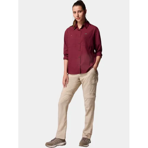 Columbia Silver Ridge Utility Long Sleeve Shirt Női Ing, Blúz 624-Rich Wine