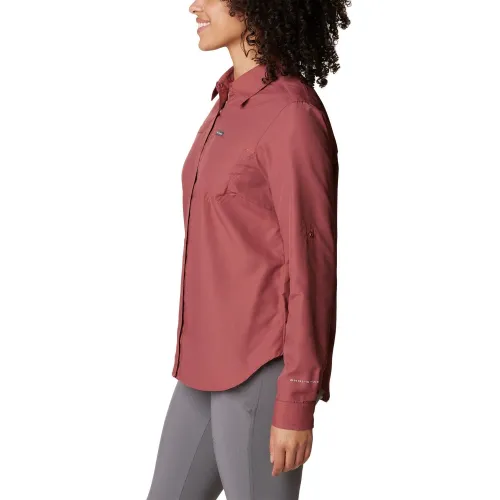 Columbia Silver Ridge 3.0 Long Sleeve Shirt Női Ing, Blúz 679-Beetroot