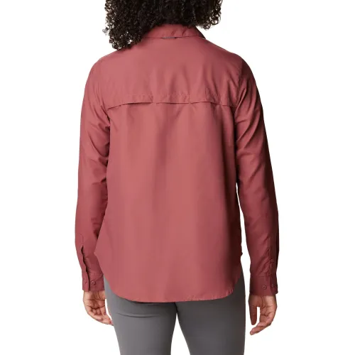 Columbia Silver Ridge 3.0 Long Sleeve Shirt Női Ing, Blúz 679-Beetroot