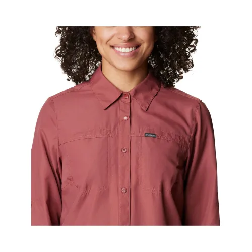 Columbia Silver Ridge 3.0 Long Sleeve Shirt Női Ing, Blúz 679-Beetroot