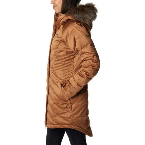Columbia Lay D Down III Mid Jacket Női Utcai Kabát 224-Camel Brown