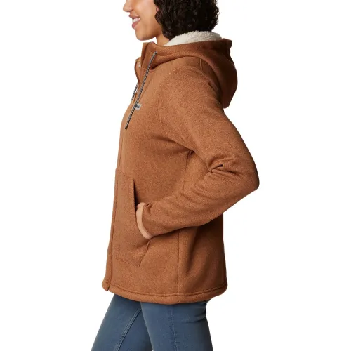 Columbia Sweater Weather Sherpa Full Zip Női Polár, Softshell, Középréteg 224-Camel Brown