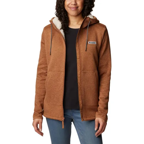 Columbia Sweater Weather Sherpa Full Zip Női Polár, Softshell, Középréteg 224-Camel Brown