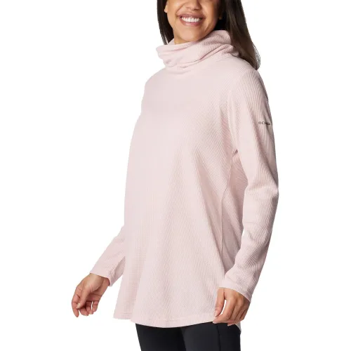 Columbia Holly Hideaway Waffle Cowl Neck Pullove Női Pulóver 626-Dusty Pink