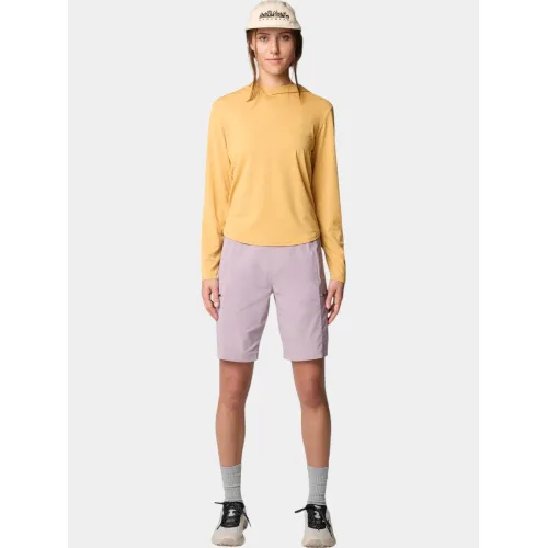 Mountain Hardwear Sunblocker Long Sleeve Hoody Női Sport felső 748-Sundown Gold Blissed Dye Print