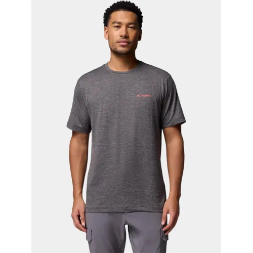 Columbia Kwick Hike Back Graphic Short Sleeve Tee Férfi Fitness felső 008-Black Heather
