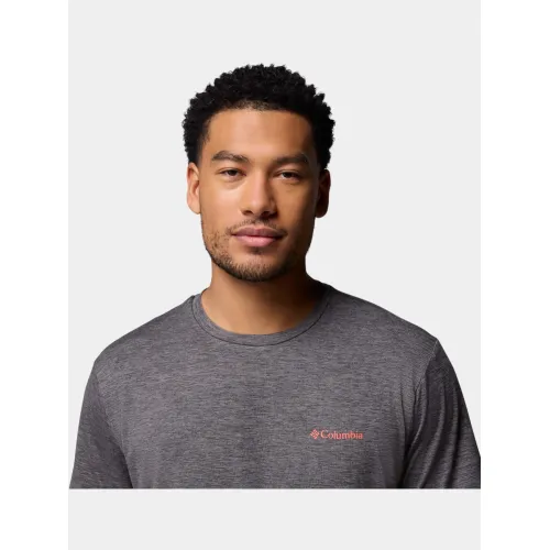 Columbia Kwick Hike Back Graphic Short Sleeve Tee Férfi Fitness felső 008-Black Heather