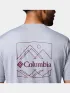 Columbia Kwick Hike Back Graphic Short Sleeve Tee Férfi Fitness felső 032-Tradewinds Grey Heather