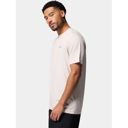 Columbia Kwick Hike Back Graphic Short Sleeve Tee Férfi Fitness felső 282-Dark Stone Heather