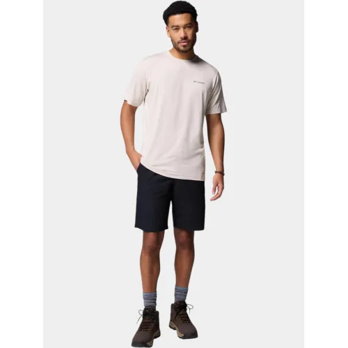 Columbia Kwick Hike Back Graphic Short Sleeve Tee Férfi Fitness felső 282-Dark Stone Heather