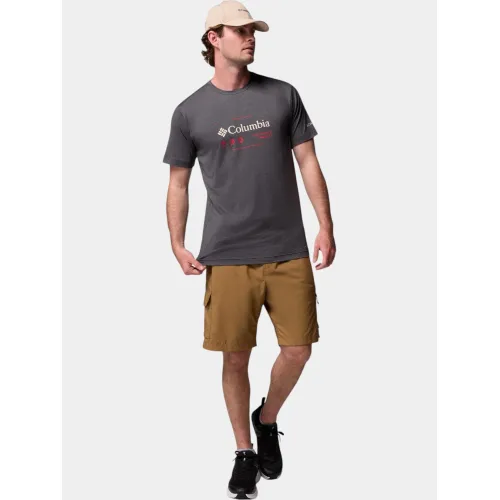 Columbia Kwick Hike Graphic Short Sleeve Tee Férfi Sport felső 007-Black Heather