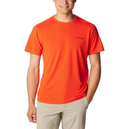 Columbia Summit Valley Short Sleeve Crew Férfi Póló 839-Spicy