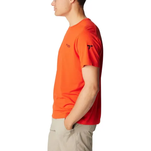 Columbia Summit Valley Short Sleeve Crew Férfi Póló 839-Spicy