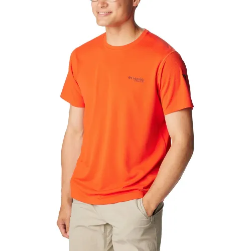 Columbia Summit Valley Short Sleeve Crew Férfi Póló 839-Spicy